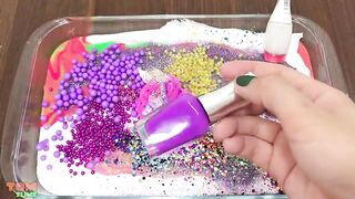 Mixing Random Things into Fluffy Slime | Slime Smoothie | Satisfying Slime Videos #292