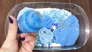 Blue Slime | Mixing Random Things into Glossy Slime | Satisfying Slime Videos #287