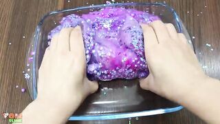 Purple Slime | Mixing Random Things into Clear Slime | Satisfying Slime Videos #285