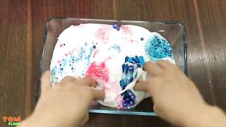 Hello Kitty & Doraemon Pink Vs Blue | Mixing Random Things into Glossy Slime | Satisfying Slime #282