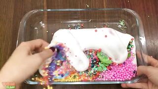 Rainbow Slime | Mixing Random Things into Glossy Slime | Satisfying Slime Videos #278