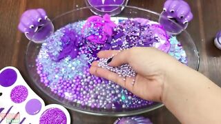 Purple Slime | Mixing Random Things into Glossy Slime | Satisfying Slime Videos #270