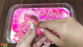 Pink Slime | Mixing Random Things into Glossy Slime | Satisfying Slime Videos #268