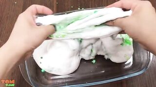 Green Slime | Mixing Random Things into Fluffy Slime | Satisfying Slime Videos #262