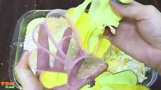 YELLOW SLIME | Mixing Random Things into Slime | Satisfying Slime Videos #260