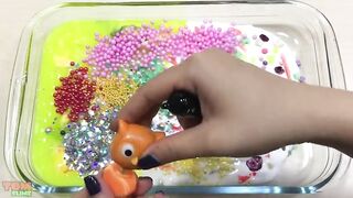 Rainbow Slime | Mixing Random Things into Glossy Slime | Satisfying Slime Videos #256