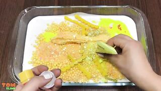Yellow Slime | Mixing Random Things into Glossy Slime | Satisfying Slime Videos #253