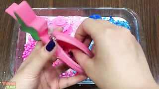 Rainbow Slime Pink Vs Blue | Mixing Random Things into Glossy Slime | Satisfying Slime Videos #252