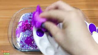 Purple Slime | Mixing Random Things into Glossy Slime | Satisfying Slime Videos #250