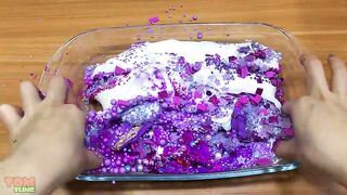 Purple Slime | Mixing Random Things into Glossy Slime | Satisfying Slime Videos #250