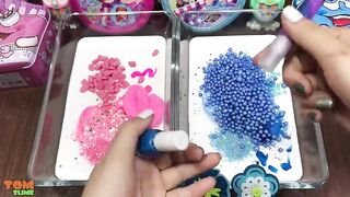 Peppa Pig Slime Pink Vs Blue | Mixing Random Things into Glossy Slime | Satisfying Slime Videos #249