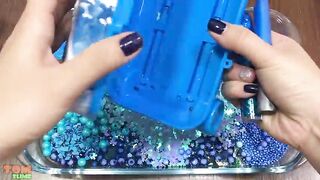 BLUE SLIME | Mixing Random Things into Slime | Satisfying Slime Videos #247