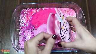 Pink Unicorn Slime | Mixing Glitter and Beads into Slime | Satisfying Slime Videos #232