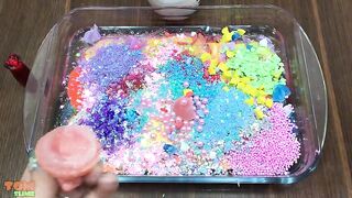 Rainbow Slime | Mixing Too Many Things into Clear Slime | Satisfying Slime Videos #228