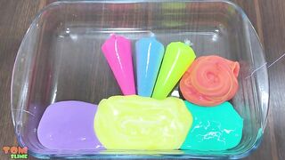 Rainbow Piping Bags Slime | Mixing Random Things into Slime | Satisfying Slime Videos #220