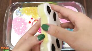 Rainbow Slime | Mixing Random Things into Glossy Slime | Satisfying Slime Videos #213