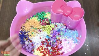 Hello Kitty and Mickey Mouse | Mixing Random Things into Clear Slime | Satisfying Slime Videos #211