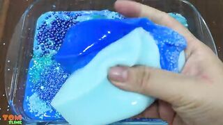 BLUE SLIME | Mixing Random Things into Slime | Satisfying Slime Videos #182