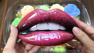 Lips Slime | Mixing Makeup And Clay into Clear Slime | Slime Smoothie | Satisfying Slime Videos #181