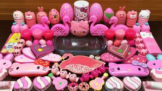 Pink Hello Kitty Slime | Mixing Random Things into Slime | Satisfying Slime Videos #168