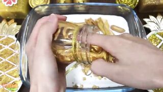 GOLD SLIME | Mixing Makeup And Beads into Slime | Satisfying Slime Videos #147