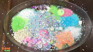 Mixing Makeup and Glitter into Clear Slime | Slime Smoothie | Satisfying Slime Videos #140