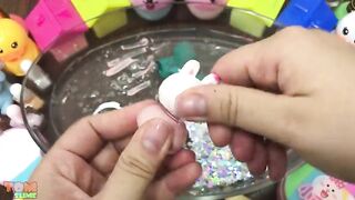 Mixing Makeup and Glitter into Clear Slime | Slime Smoothie | Satisfying Slime Videos #128