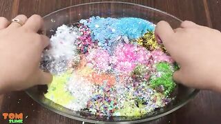Mixing Makeup and Glitter into Clear Slime | Slime Smoothie | Satisfying Slime Videos #128