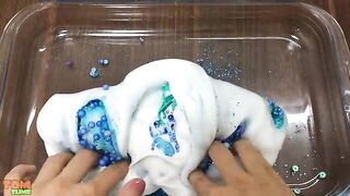 BLUE DORAEMON SLIME | Mixing Random Things into Glossy Slime | Satisfying Slime Videos #117
