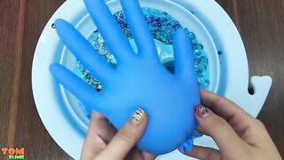 BLUE SLIME | Mixing Random Things into Slime | Satisfying Slime Videos #108