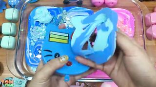 PINK HELLO KITTY Vs BLUE PEPPA PIG | Mixing Random Things into Slime | Satisfying Slime Videos #87
