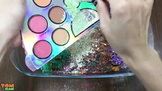 Mixing Makeup and Glitter into Clear Slime | Slime Smoothie | Satisfying Slime Videos #84