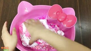 PINK HELLO KITTY SLIME | Mixing Random Things into Slime | Satisfying Slime Videos #83