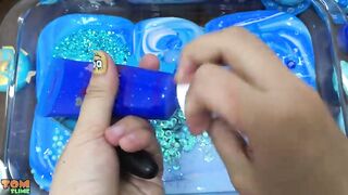 BLUE PEPPA PIG | Mixing Random Things into Slime | Satisfying Slime Videos #77