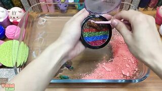 Mixing Makeup and Glitter into Clear Slime | Slime Smoothie | Satisfying Slime Videos #70