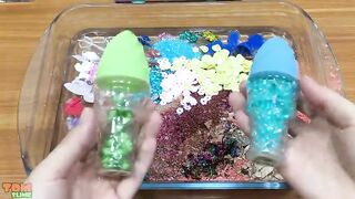 Mixing Makeup and Glitter into Clear Slime | Slime Smoothie | Satisfying Slime Videos #70