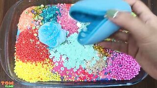 Rainbow Piping Bags Slime | Mixing Random Things into Slime | Satisfying Slime Videos #63