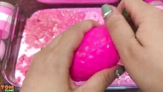 PINK HELLO KITTY and Mickey Mouse | Mixing Random Things into Slime | Satisfying Slime Videos #61