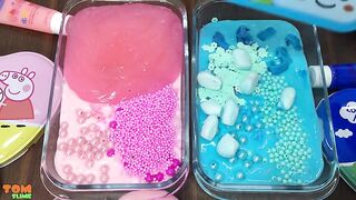 PINK Vs BLUE Slime | Mixing Random Things into Slime ! Satisfying Slime Videos #30