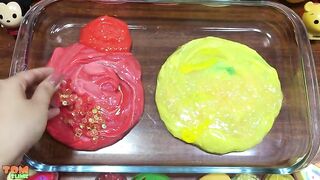 Red Vs Yellow | Mixing Random Things into Slime | Slime Smoothie | Satisfying Slime Videos #26
