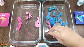 PINK Vs BLUE - Mixing Makeup Eyeshadow into Clear Slime ! Special Series #5 Satisfying Slime Videos