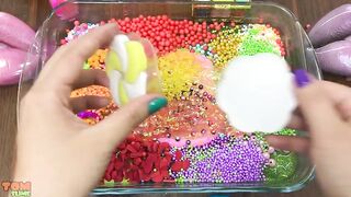 Mixing Beads and Floam into Slime | Slime Smoothie | Satisfying Slime Videos