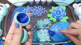 BLUE SLIME | Mixing Random Things into Clear Slime | Satisfying Slime Videos | Tom Slime