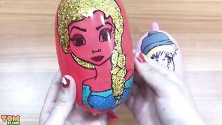 Frozen Elsa and Anna | Making Slime with Funny Balloons | Tom Slime