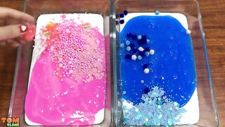 PEPPA PIG And Doraemon Slime Pink vs Blue | Mixing Random Things into Glossy Slime | Tom Slime