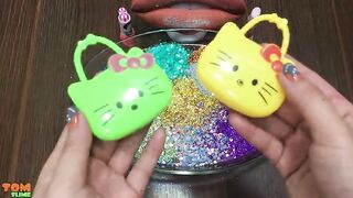 Hello Kitty and Disney Princess Slime | Mixing Makeup and Glitter into Clear Slime | Tom Slime