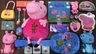 PEPPA PIG Slime | Mixing Makeup and Glitter into Store Bought Slime | Satisfying Slime Videos