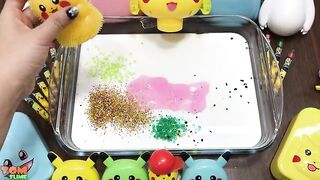 Special Series BAYMAX and PIKACHU Slime | Mixing Random Things into Glossy Slime | Tom Slime