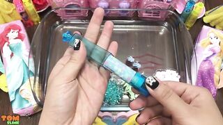 Disney Princess Slime | Mixing Random Things into Clear Slime | Satisfying Slime Videos