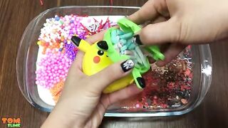 Special Series Baymax and Pikachu Slime | Mixing Random Things into Clear Slime and Glossy Slime